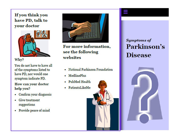 Symptoms of Parkinson's Disease Brochure